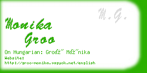 monika groo business card